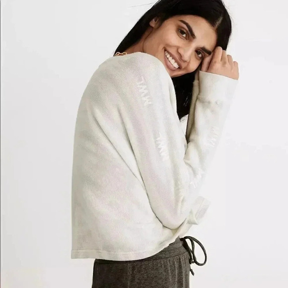 Madewell | MWL Tie-Dye Crop Sweatshirt  Tee - Picture 4 of 8